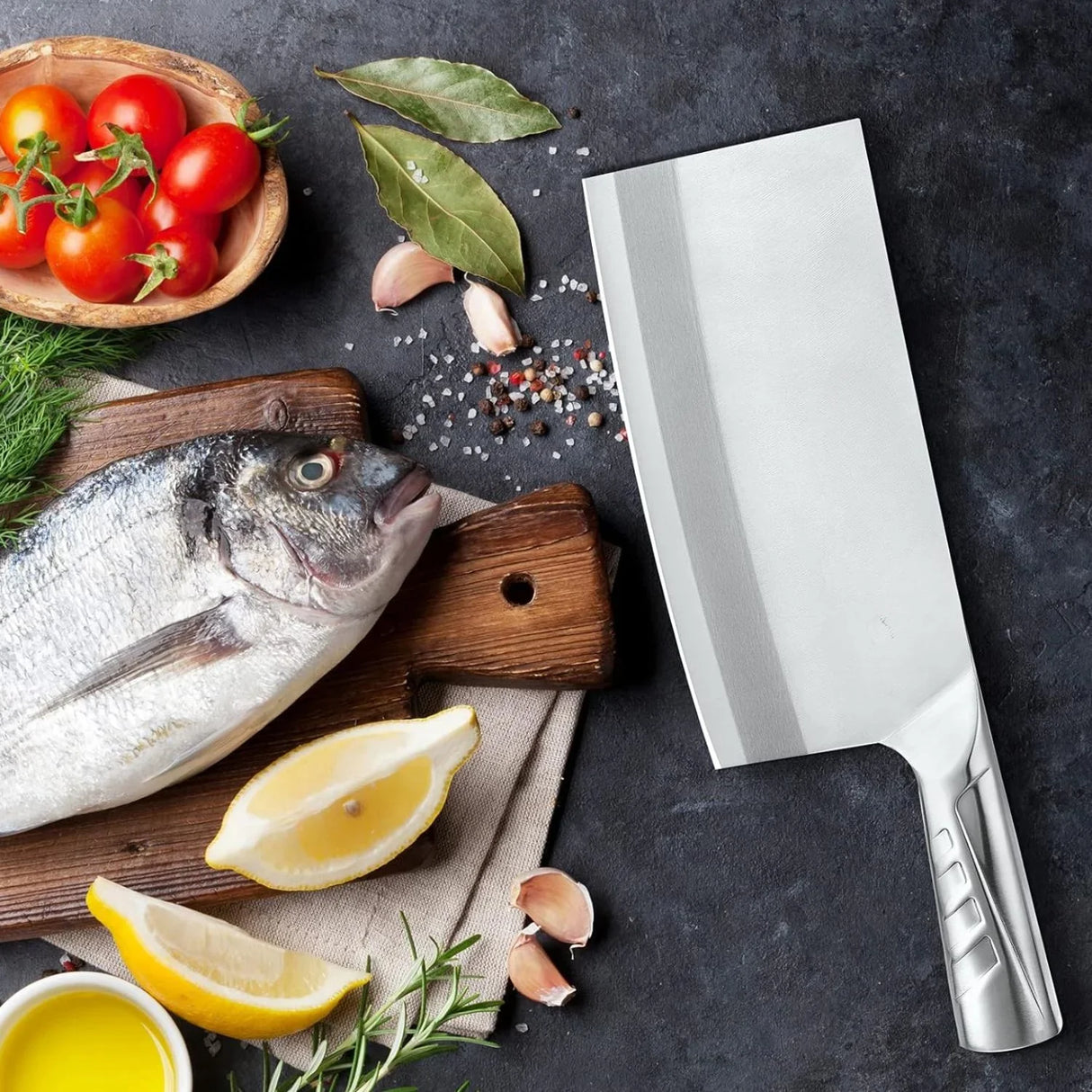 Cuchillo Industrial Acero Inoxidable De Lujo.