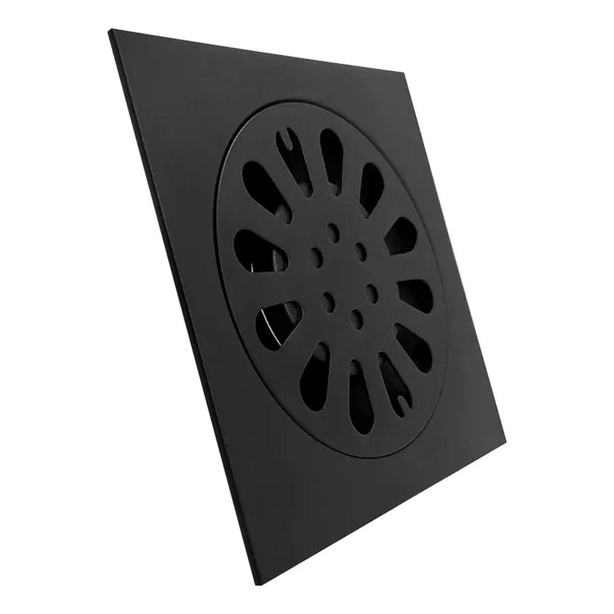 Rejilla De Piso Cuadrada 10 X 10cm Negro Mate