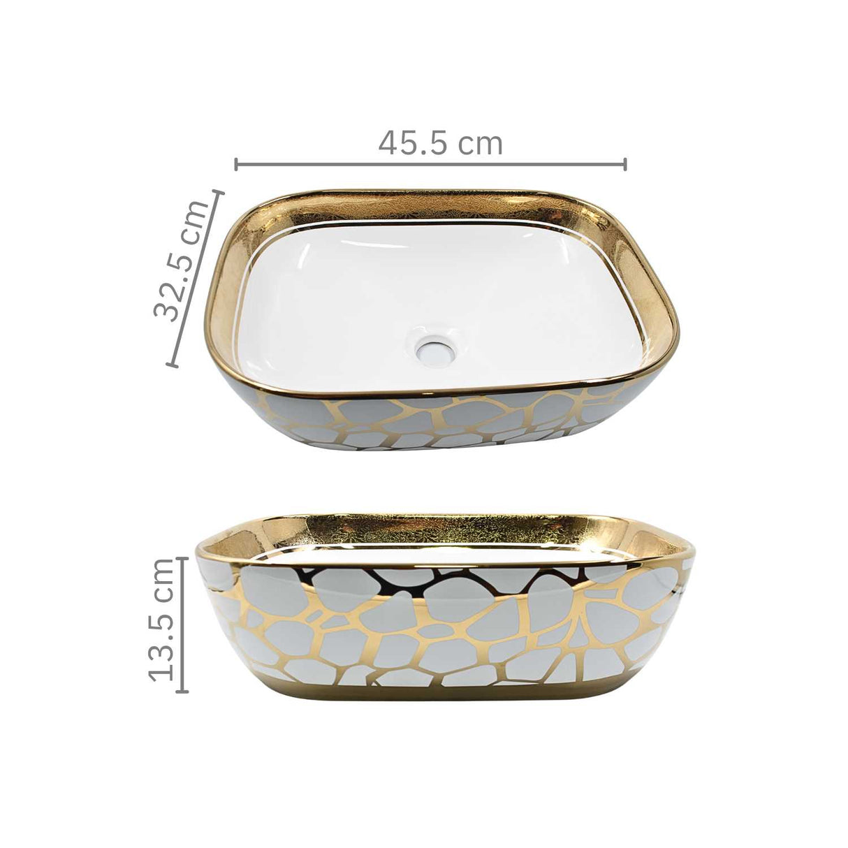 Lavamanos Rectangular Egipcio 455x325x135mm