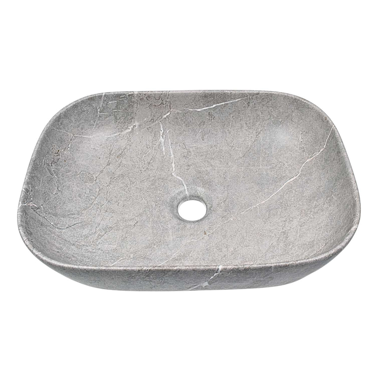 Lavamanos Sobreponer Rectangular Gris 45.5 x 32.5 x 13.5 cm | Diseño Moderno para Baño