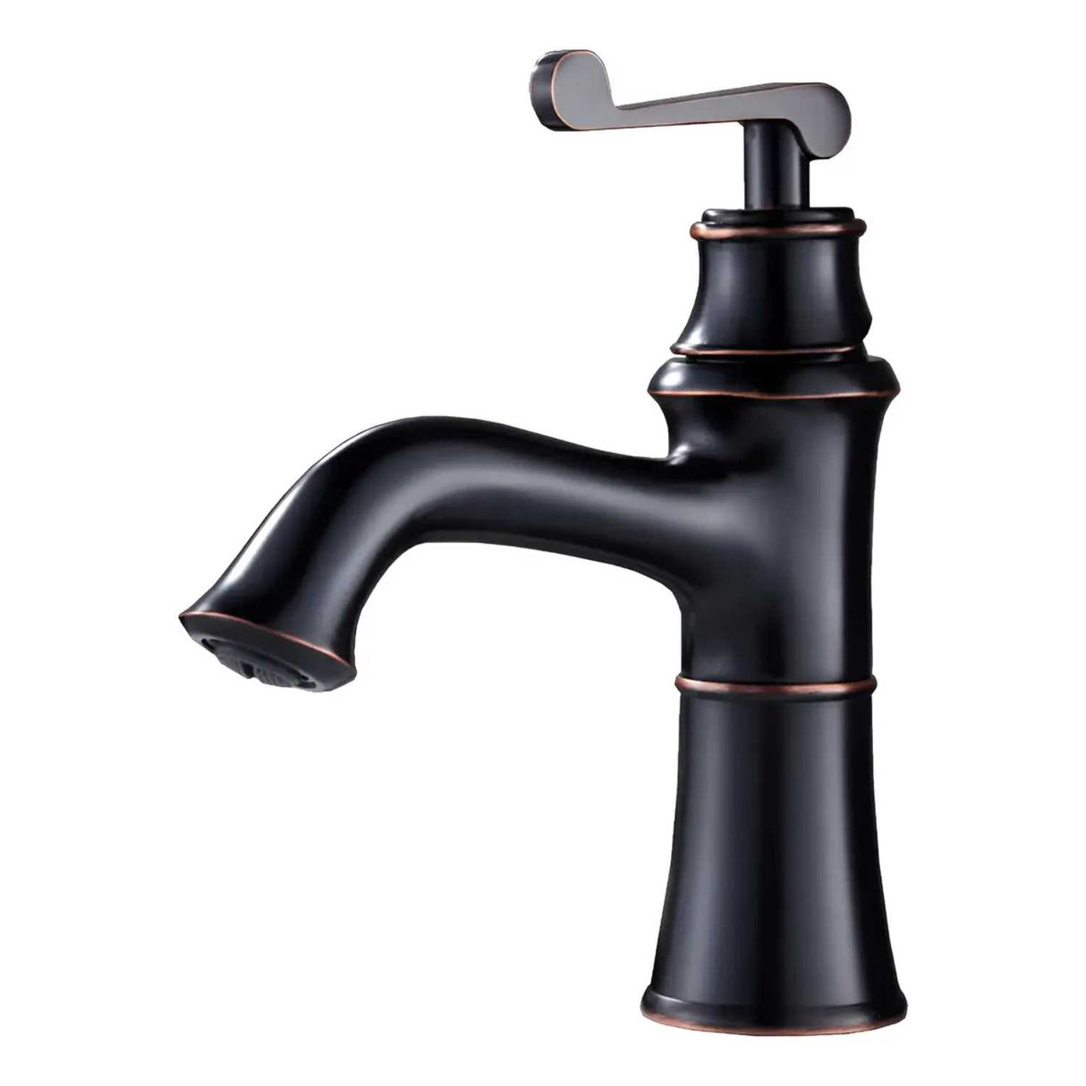 Grifería Lavamanos Bajo Negro Mate Vintage Monocontrol | Llave Moderna para Baño