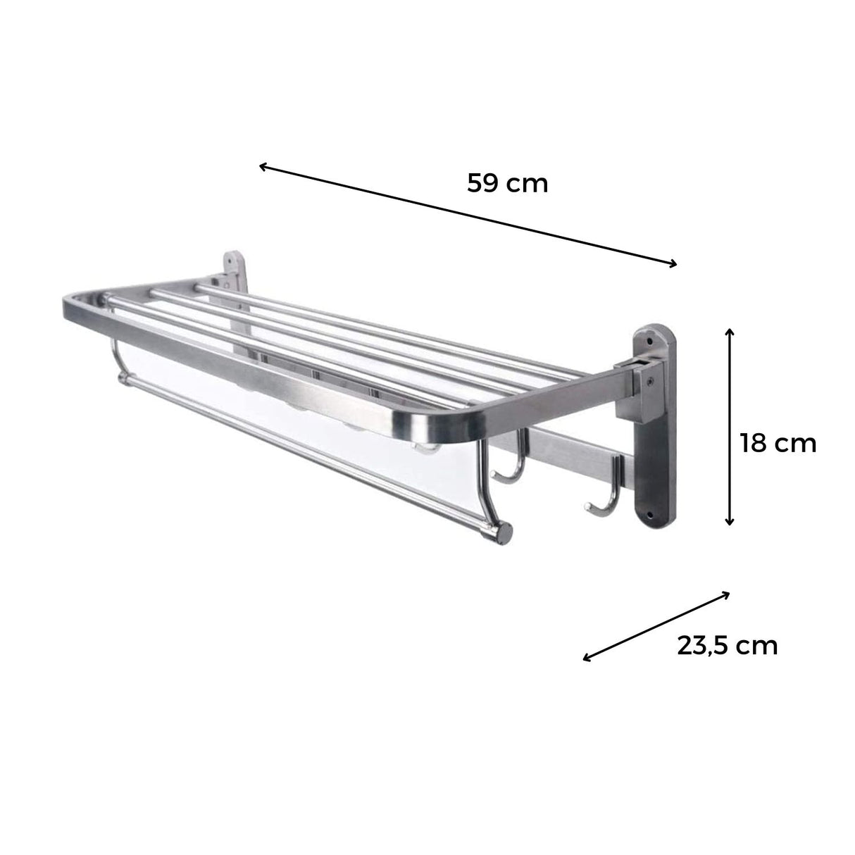 Toallero Hotelero en Acero SUS304 Dorado Multifuncional