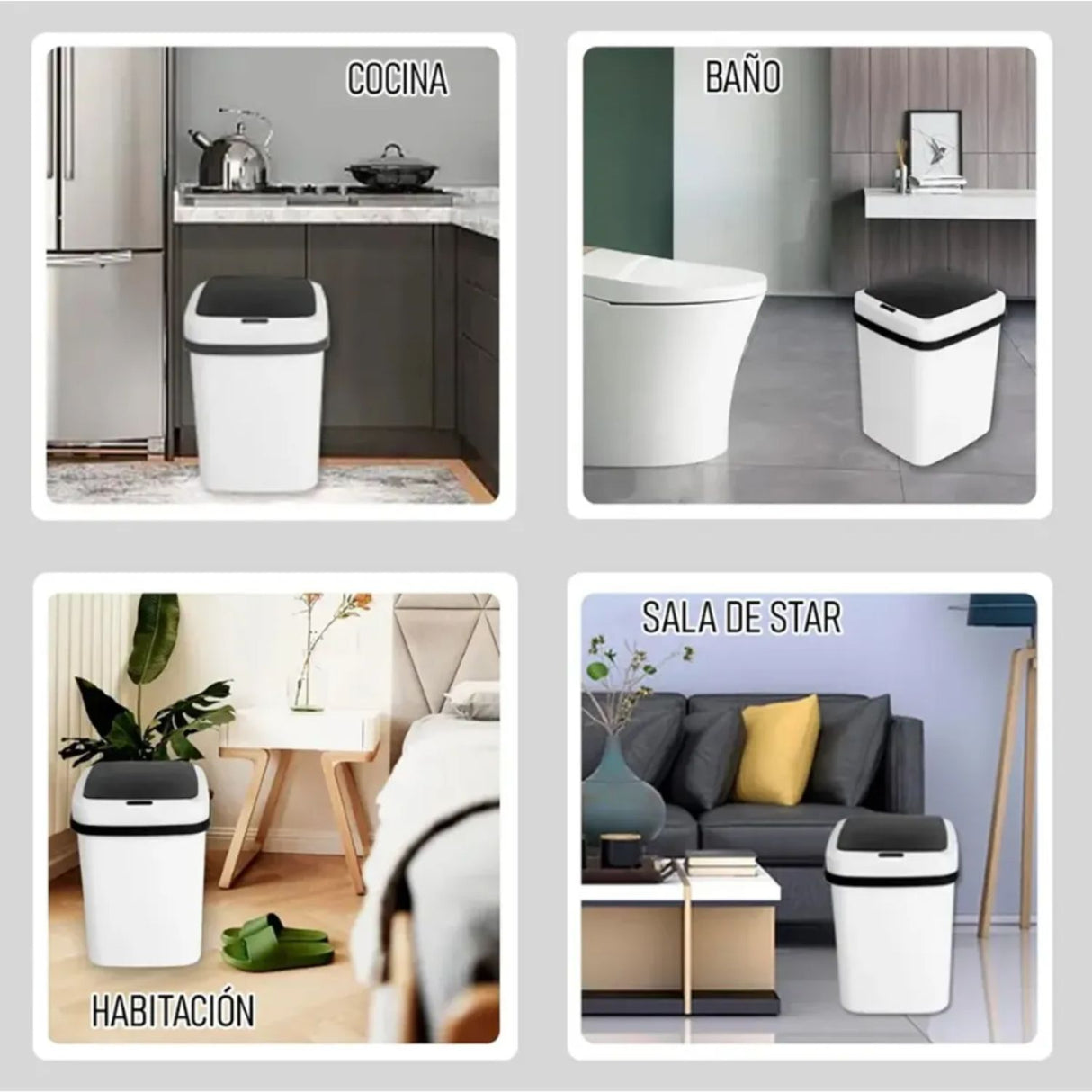 Papelera Inteligente con Sensor Automático 15L