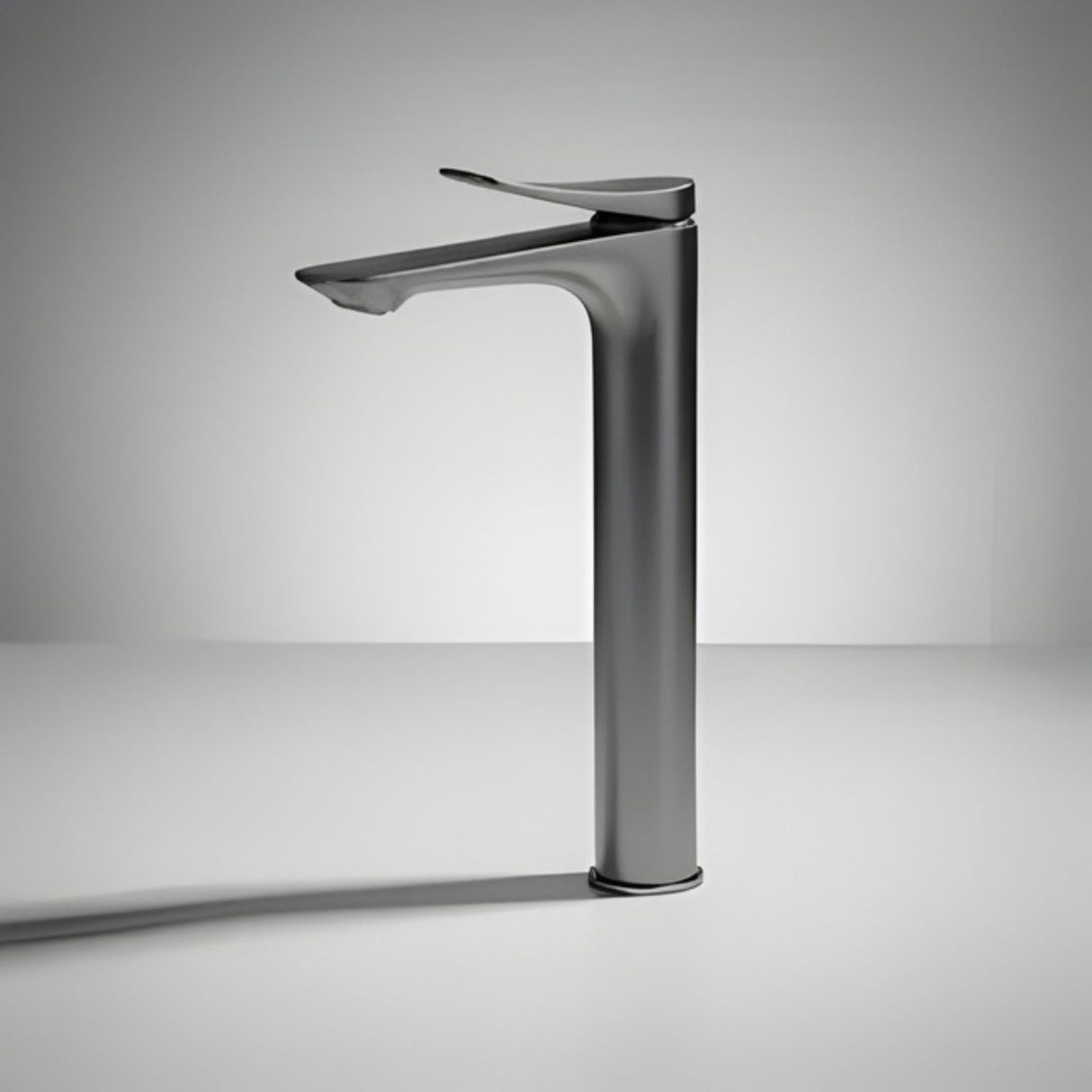 Lavamanos Monocontrol Alto Volare Gris Concreto Diseño Moderno