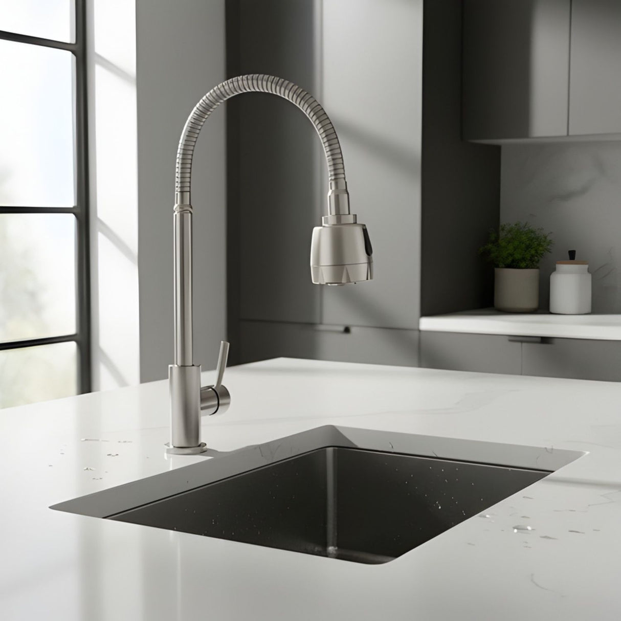 Grifería Lavaplatos Monocontrol Flexible