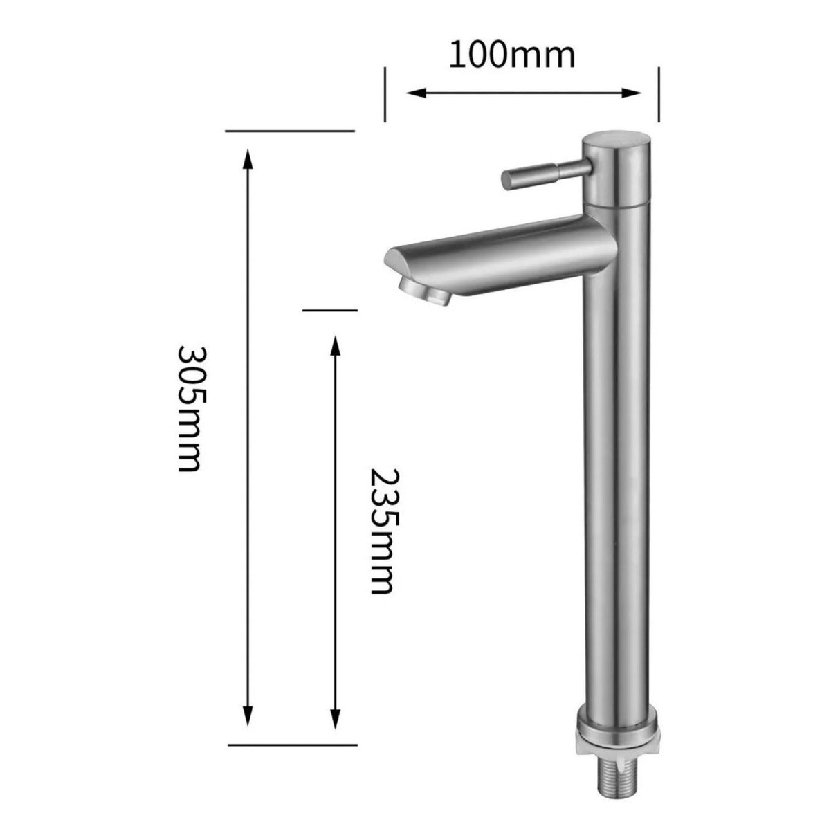 Kit Grifo Agua Fría Acero-lavamanos Canoa Beige Y Desagüe