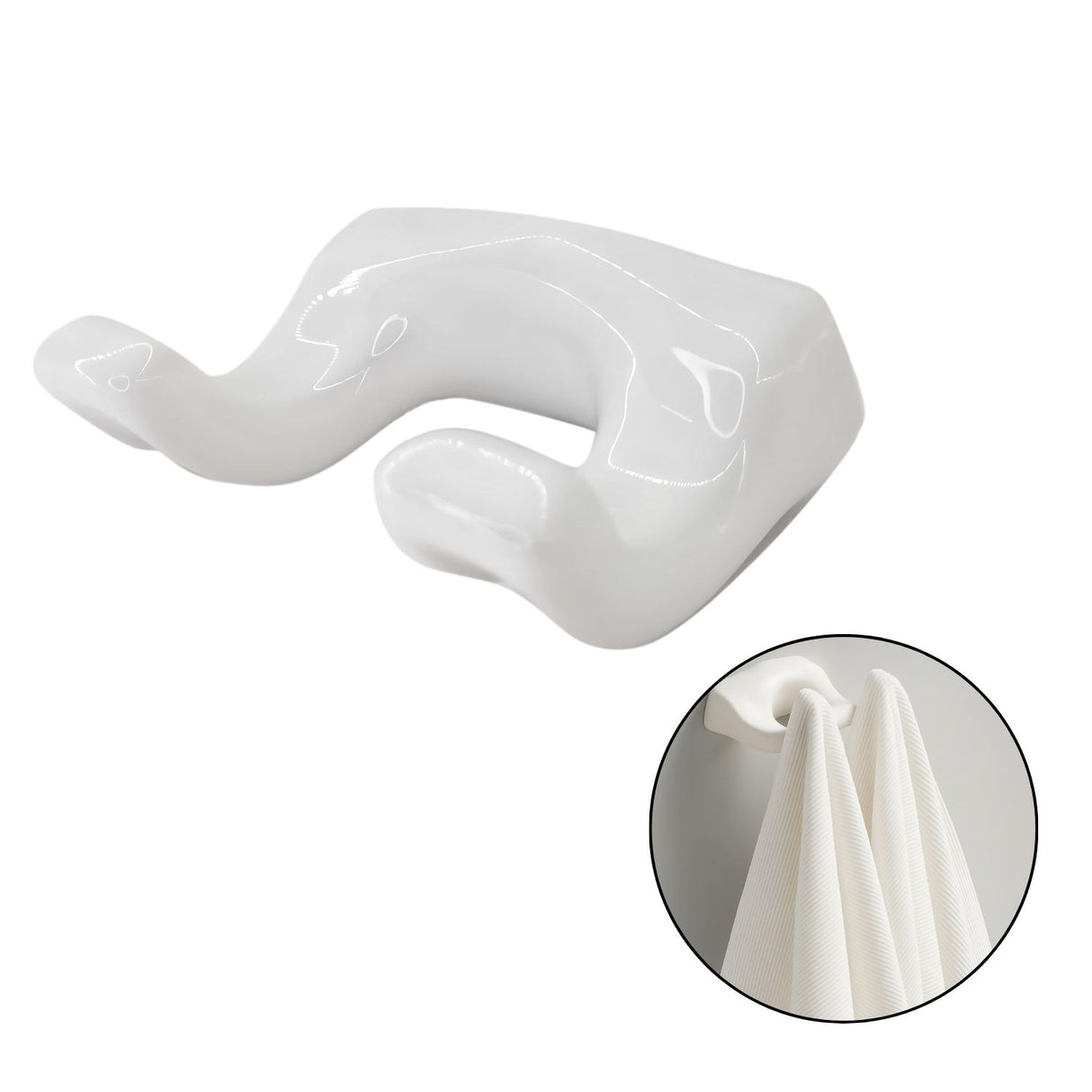 Pack x 3 Perchero Doble Porcelana Blanco Corona