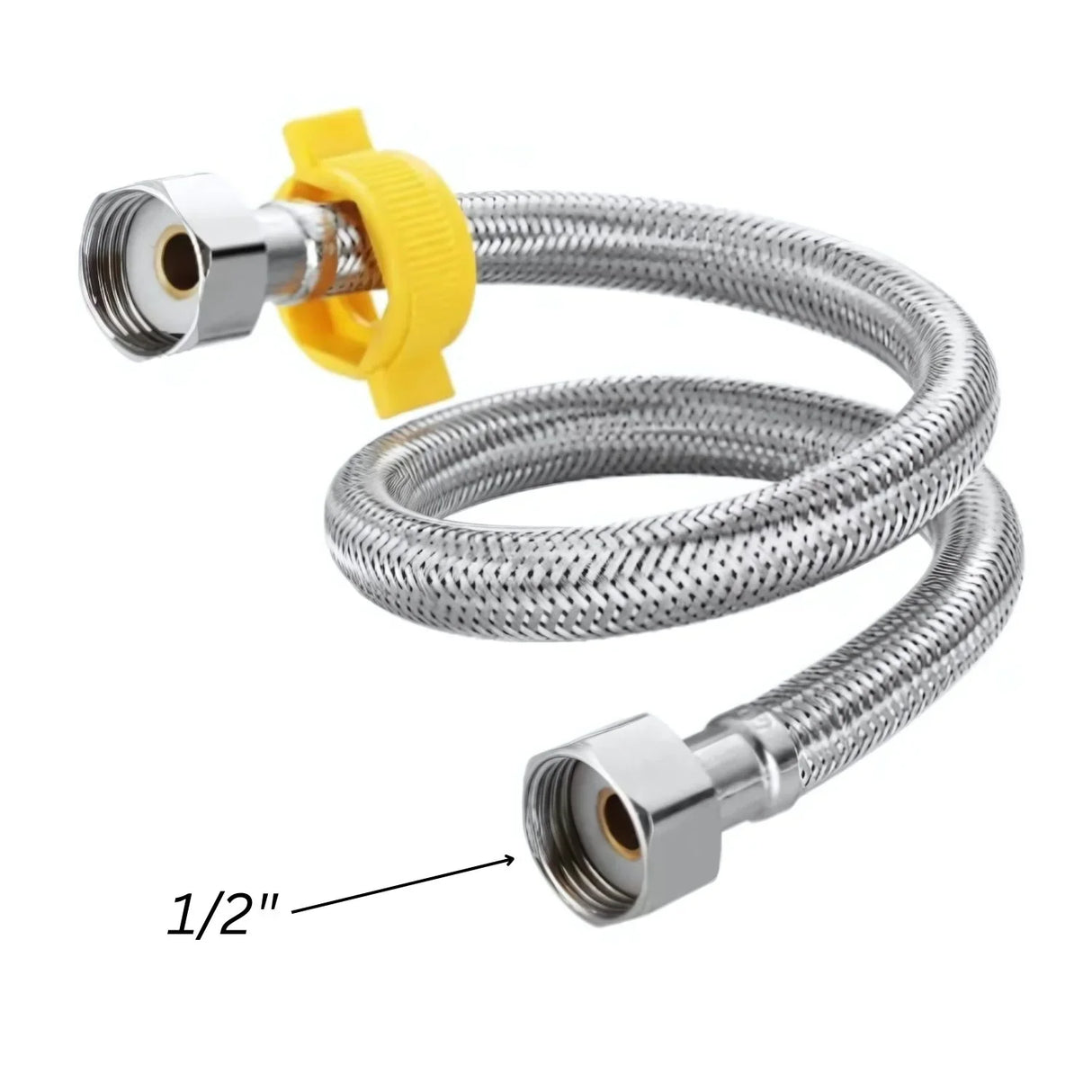 Acople Flexométrico 1/2"x1/2" Acero Inoxidable 1 Metro