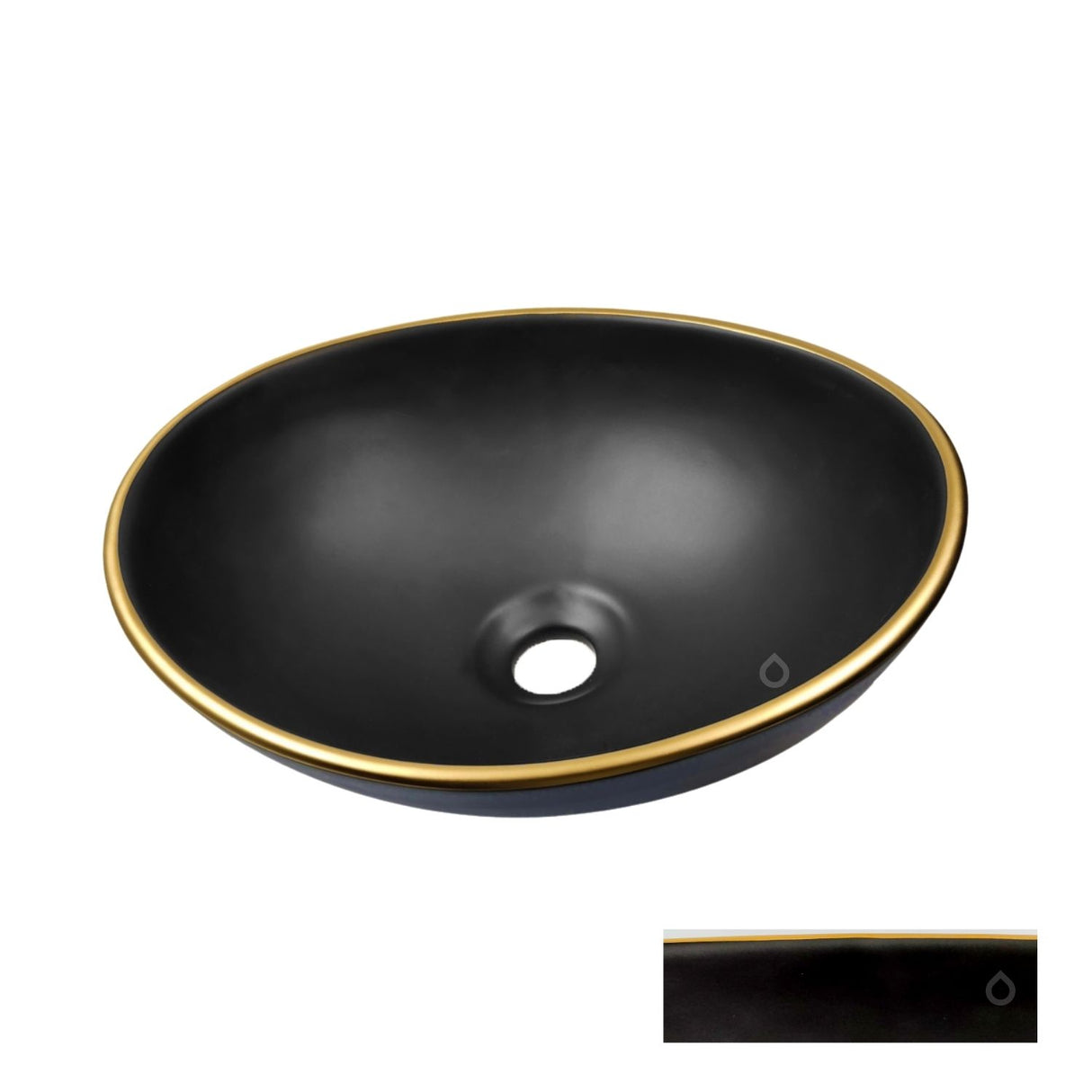 Lavamanos Cerámica Canoa Negro Mate