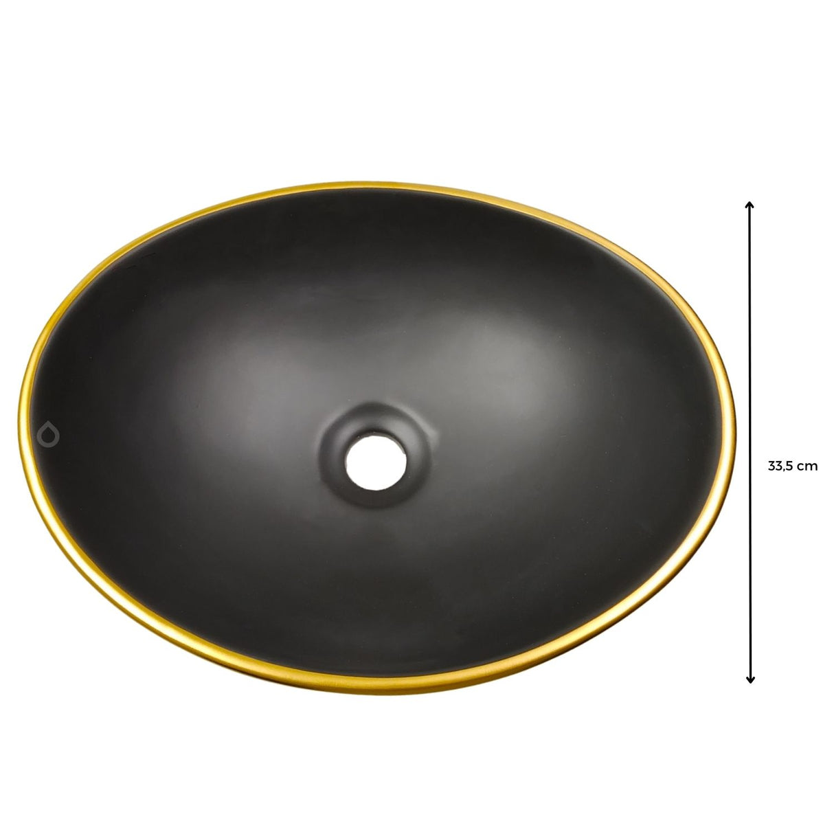 Lavamanos Cerámica Canoa Negro Mate