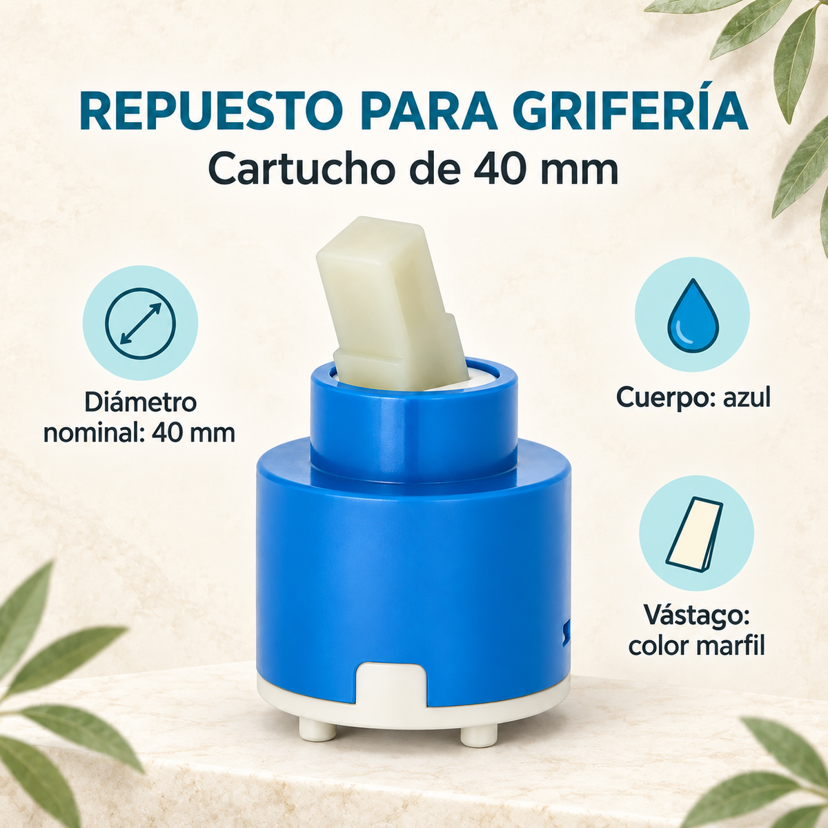 Características del cartucho de 40 milímetros