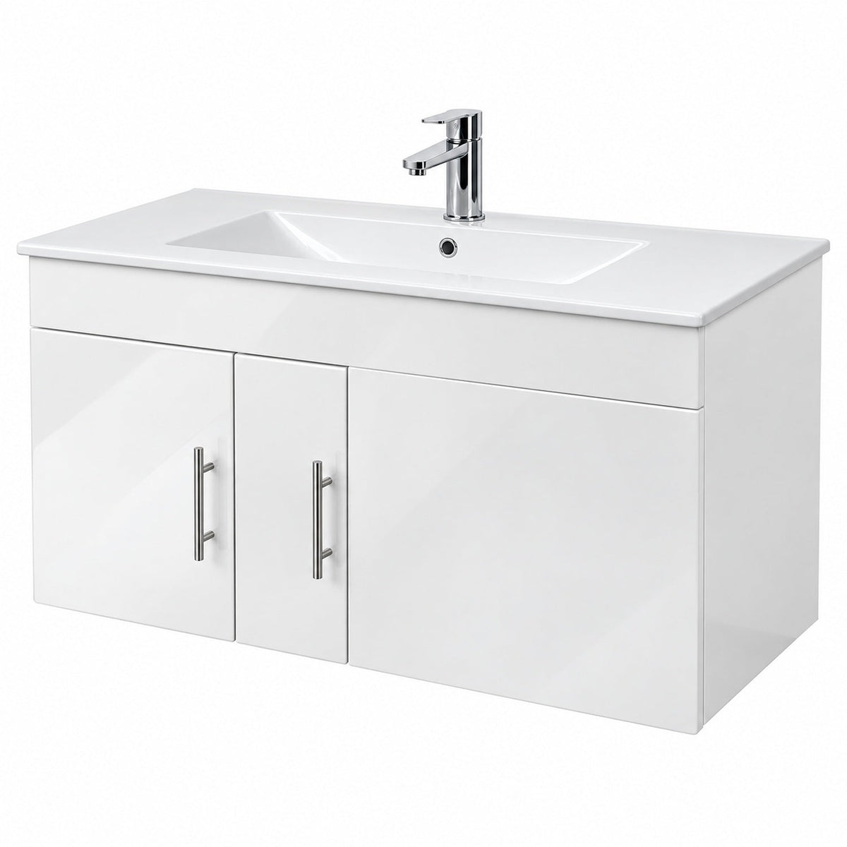 Combo Mueble De Baño RH Flotante Con Lavamanos Integrado 90 X 47 Cm - producto sobre fondo blanco