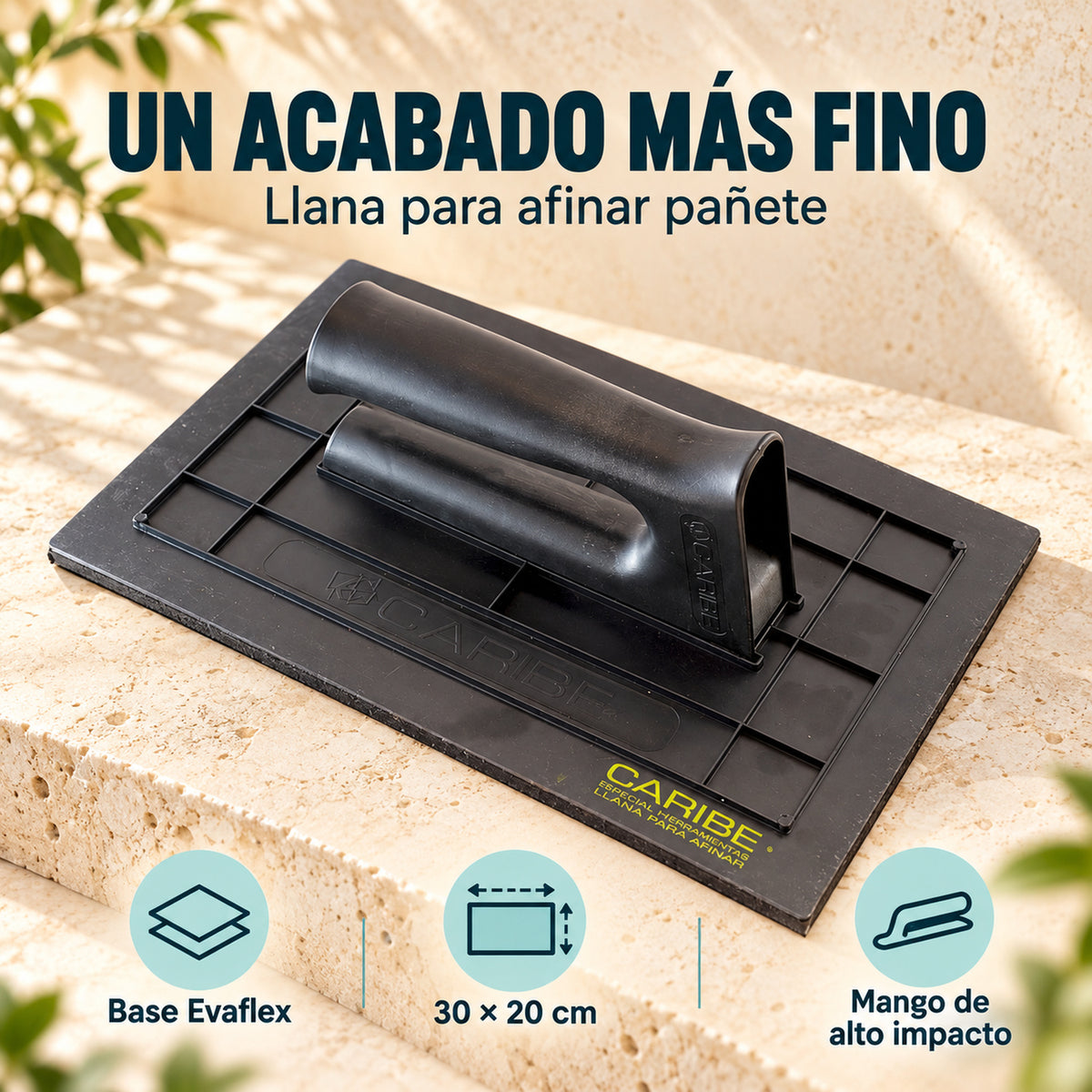 Llana Para Afinar Pañete Evaflex 30 × 20 cm — caracteristicas