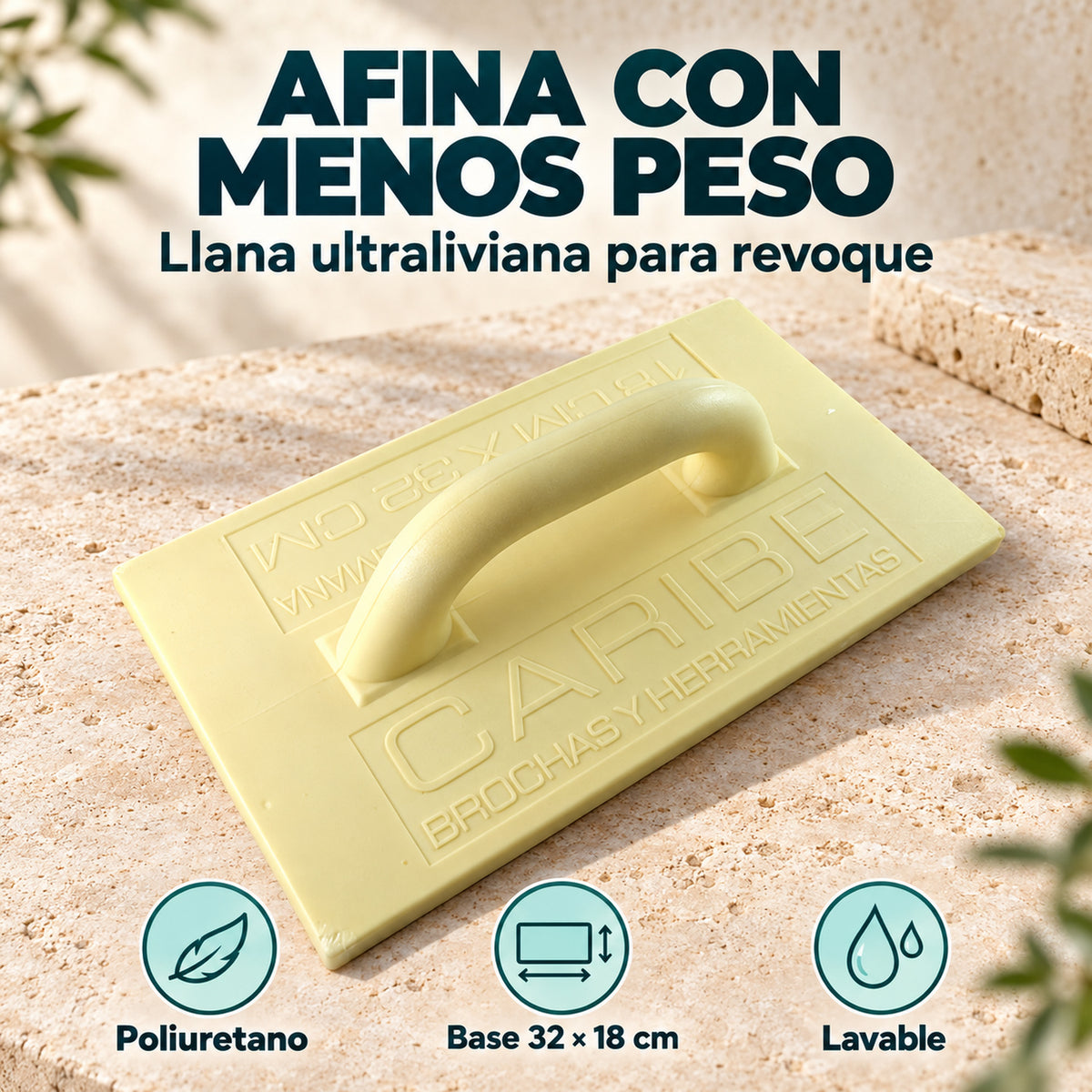 Llana Ultraliviana De Poliuretano 32 × 18 cm — caracteristicas