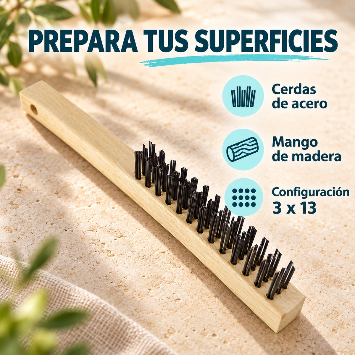 Cepillo Popular De Acero Con Mango De Madera 3 × 13 — características