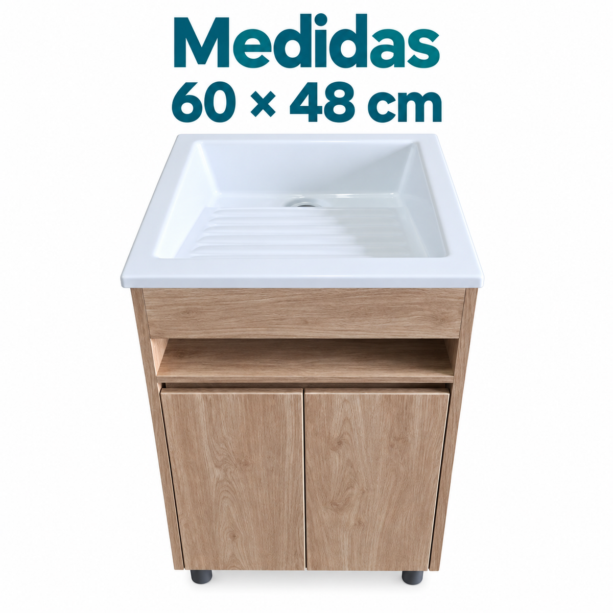 Combo Mueble Con Lavadero 60 X 48 Cm - medidas