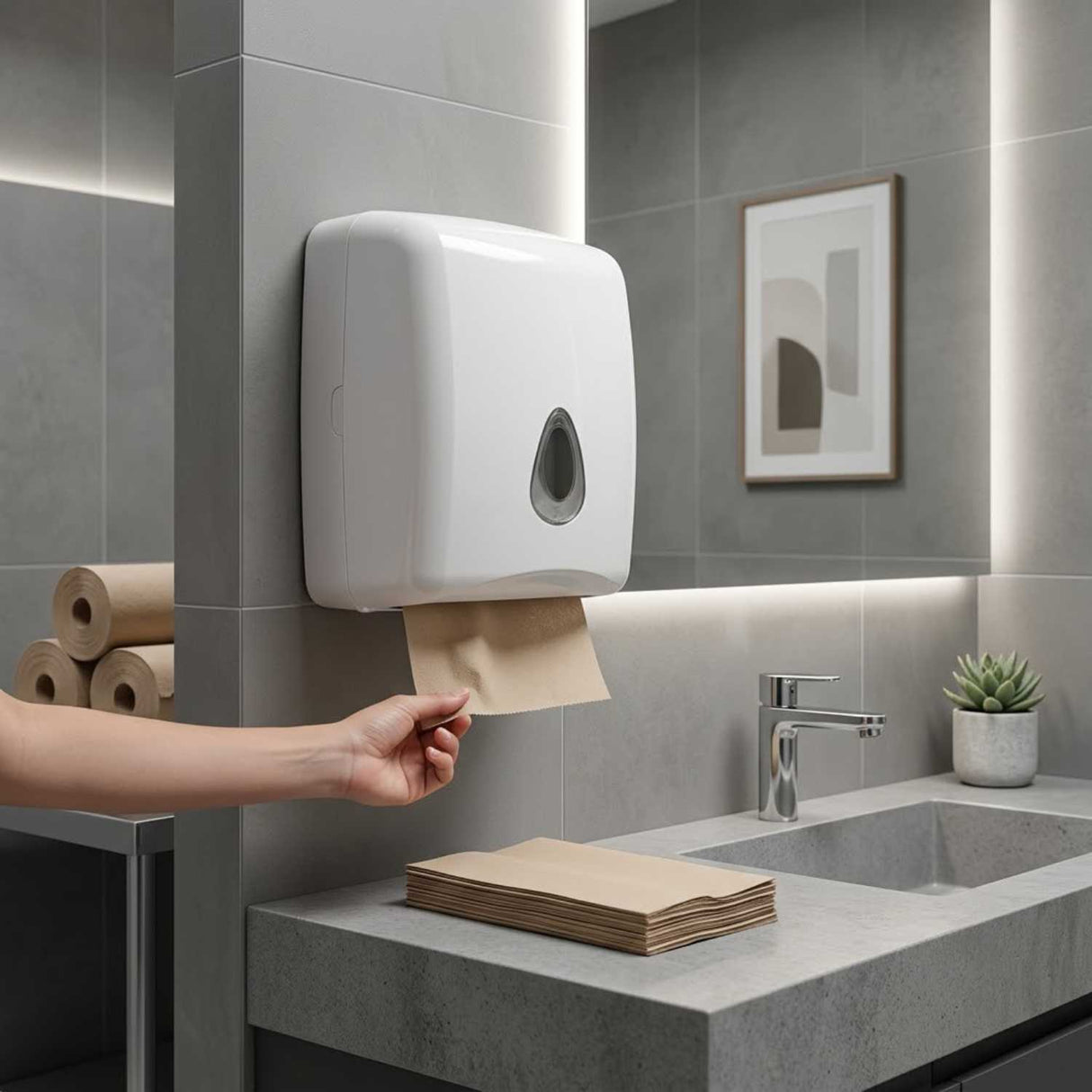Dispensador de Toallas de papel en ABS Center Pull