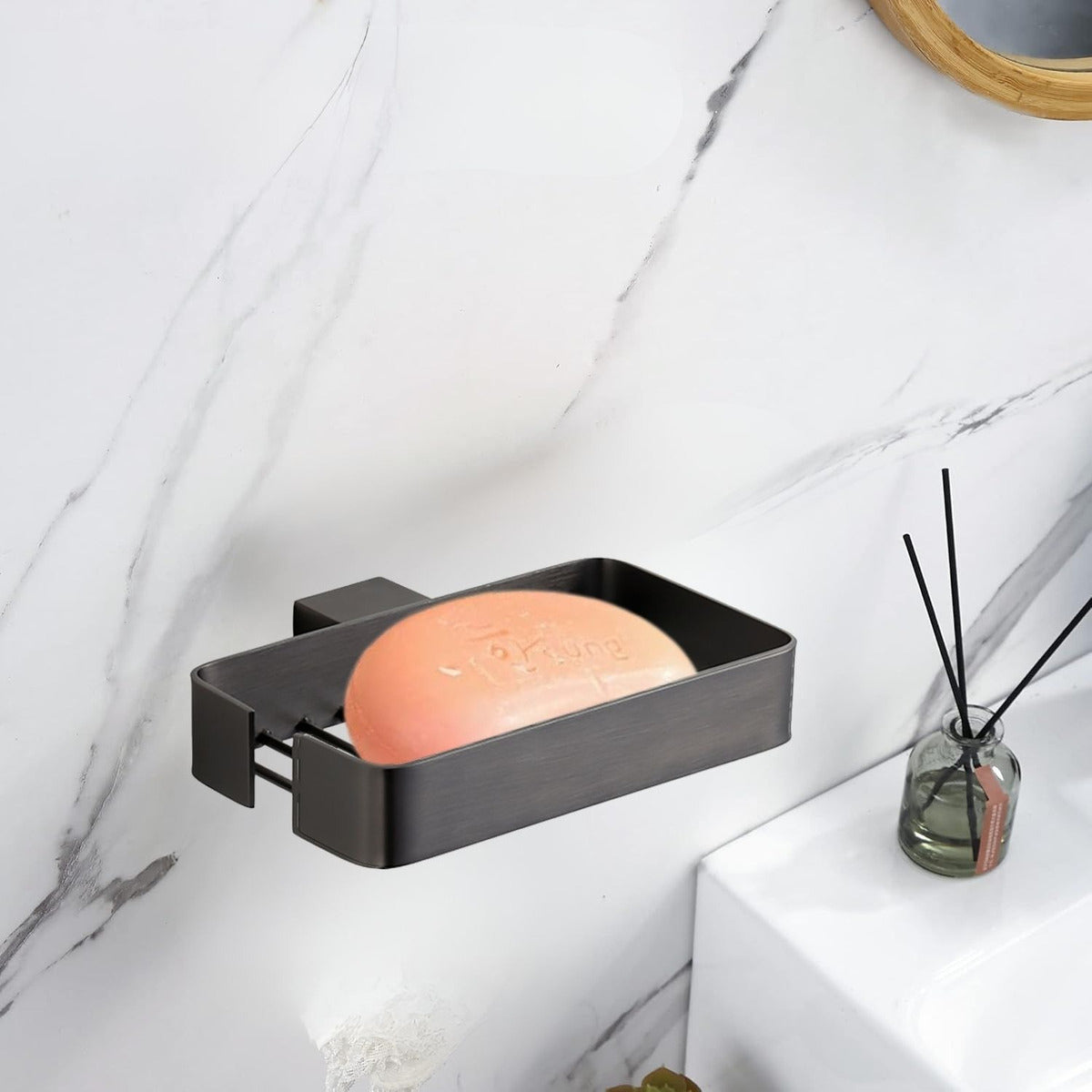 Jabonera Canasta Gris Níquel Antihuellas Kassel