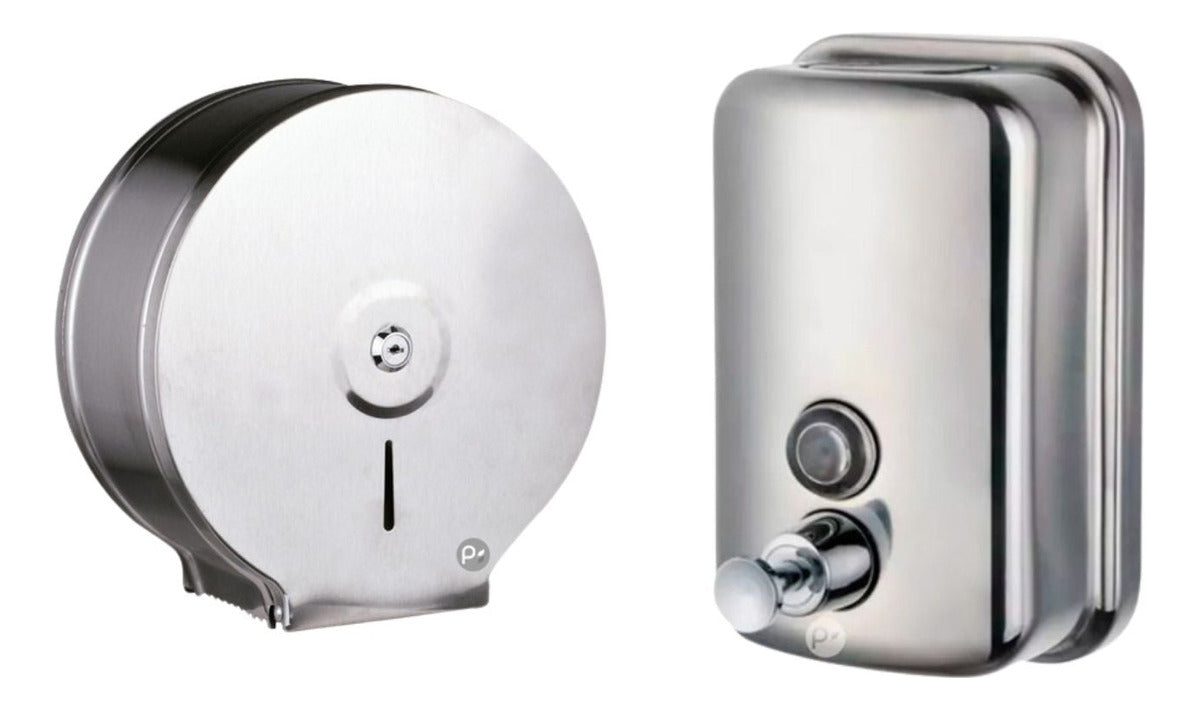 Kit Dispensador Papel Higiénico y Jabón liquido