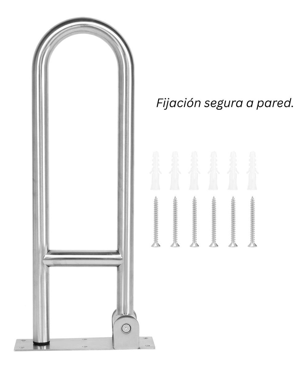 Barra De Seguridad Abatible 70cm En Acero Inoxidable