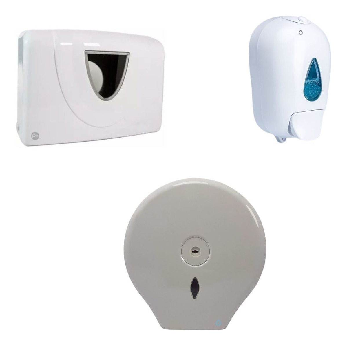 Kit Dispensador Jabón Líquido Toallas Papel y Dispensador papel