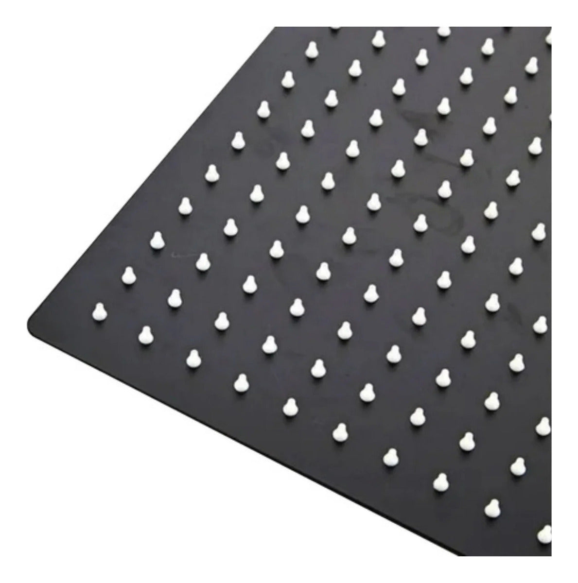 Ducha Regadera Cuadrada Color negro 20cm +Tubo