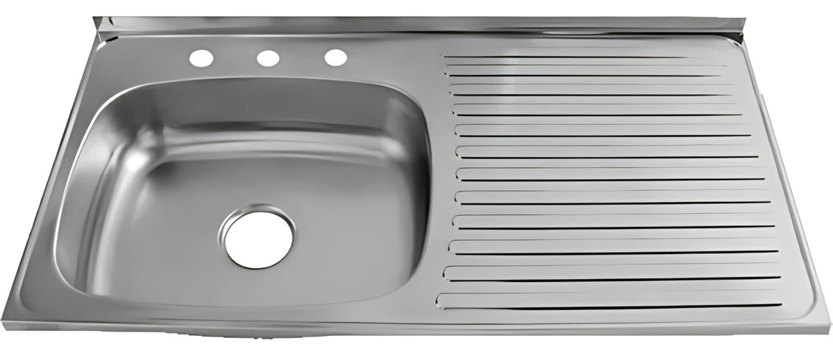Lavaplatos Acero Inoxidable Poceta Izquierda 1 * 0.52 Mts