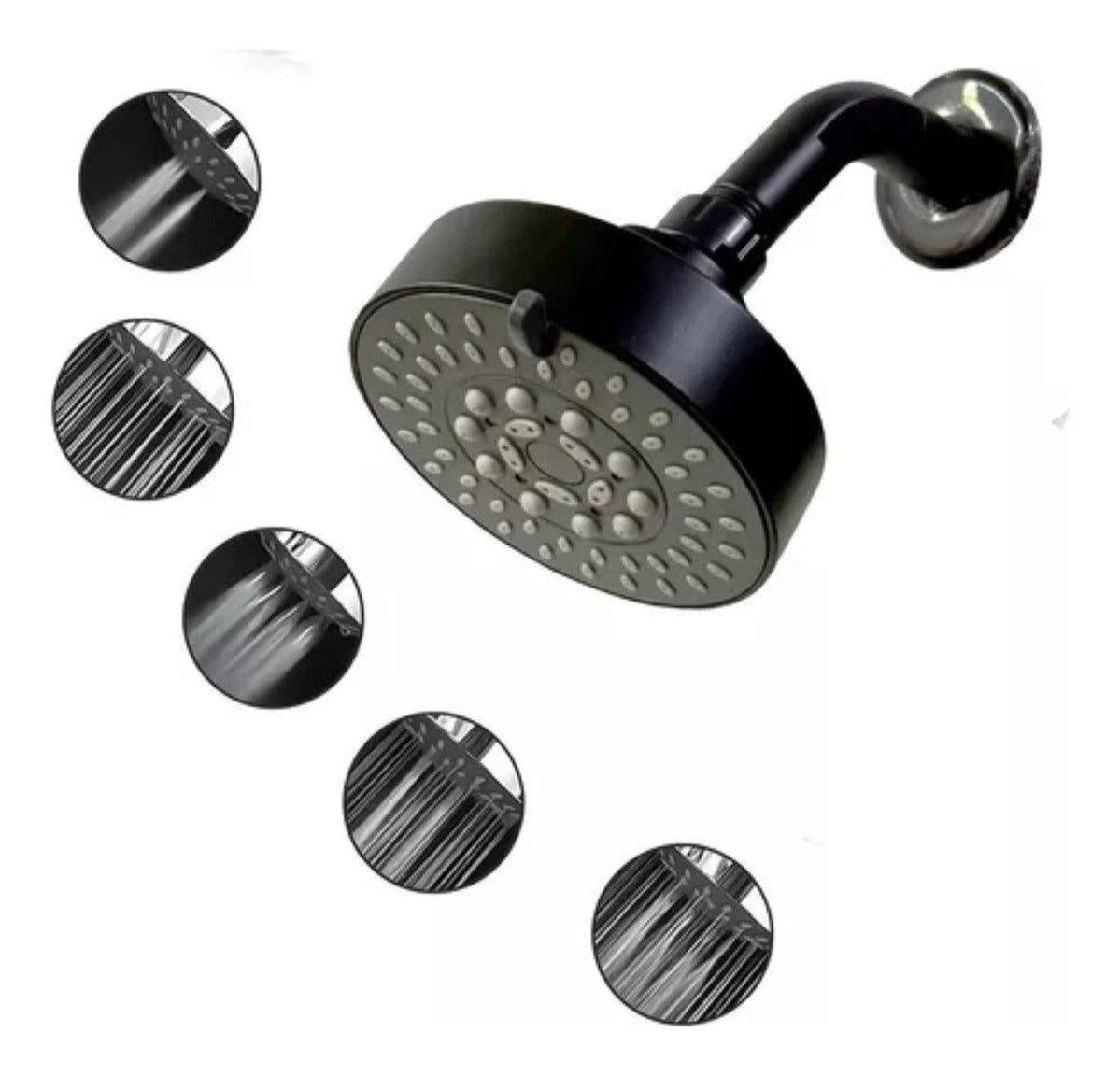 Regadera Ducha Negra