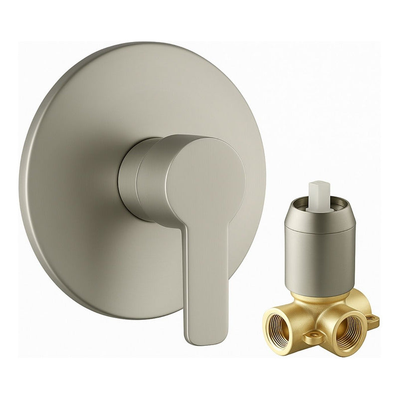 Griferia Ducha Monocontrol Inoxidable Satin Alta Calidad