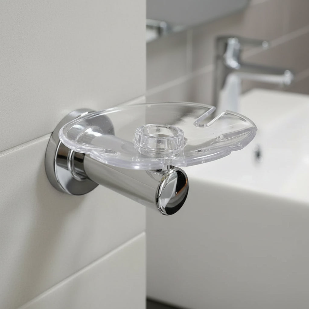 Portacepillos De Baño Pamo Salento Práctico Y Elegante Plateado