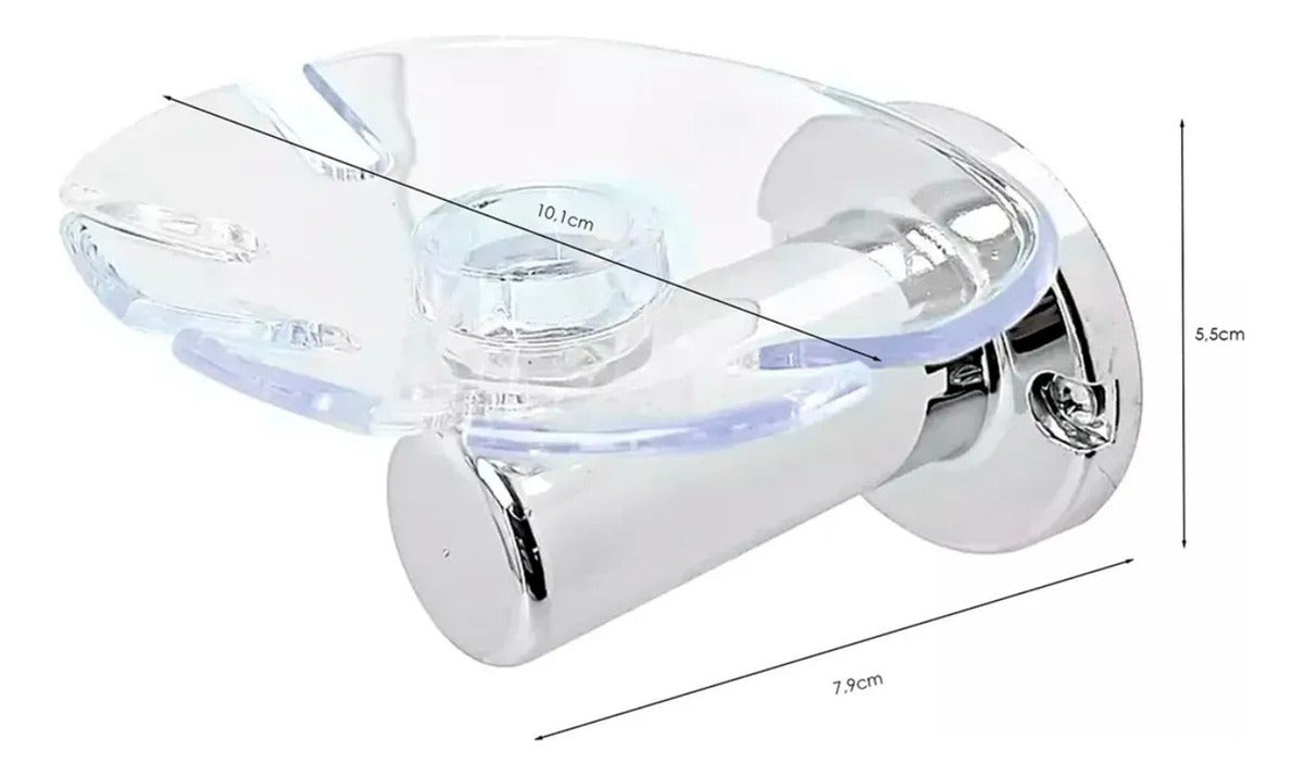 Portacepillos De Baño Pamo Salento Práctico Y Elegante Plateado