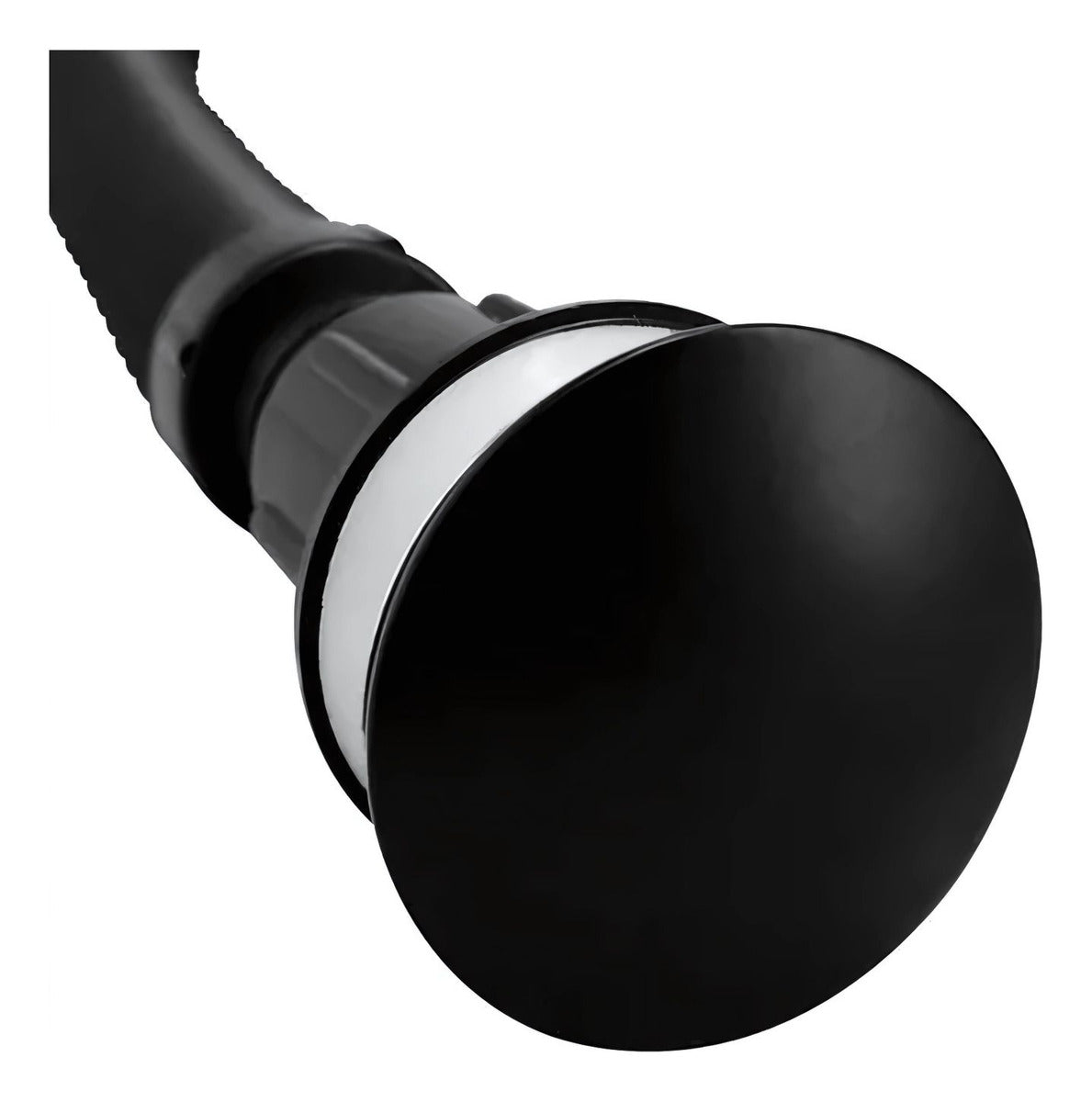 Set X 2 Desague Sifon Push Negro Corrugado Orientable