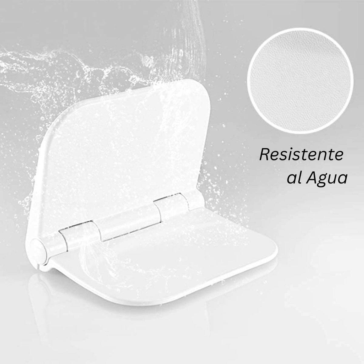 Silla Plegable para Baño -Ducha Blanco - Alta Resistencia 110 kg, Abatible