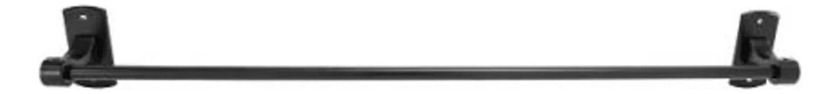 Toallero Barra de 60 cm - Base Rectangular en Aluminio Color Negro