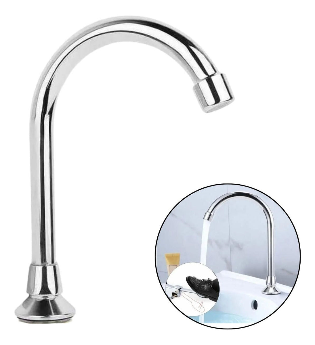 Cuello Griferia Para Valvula De Pedal Giratorio