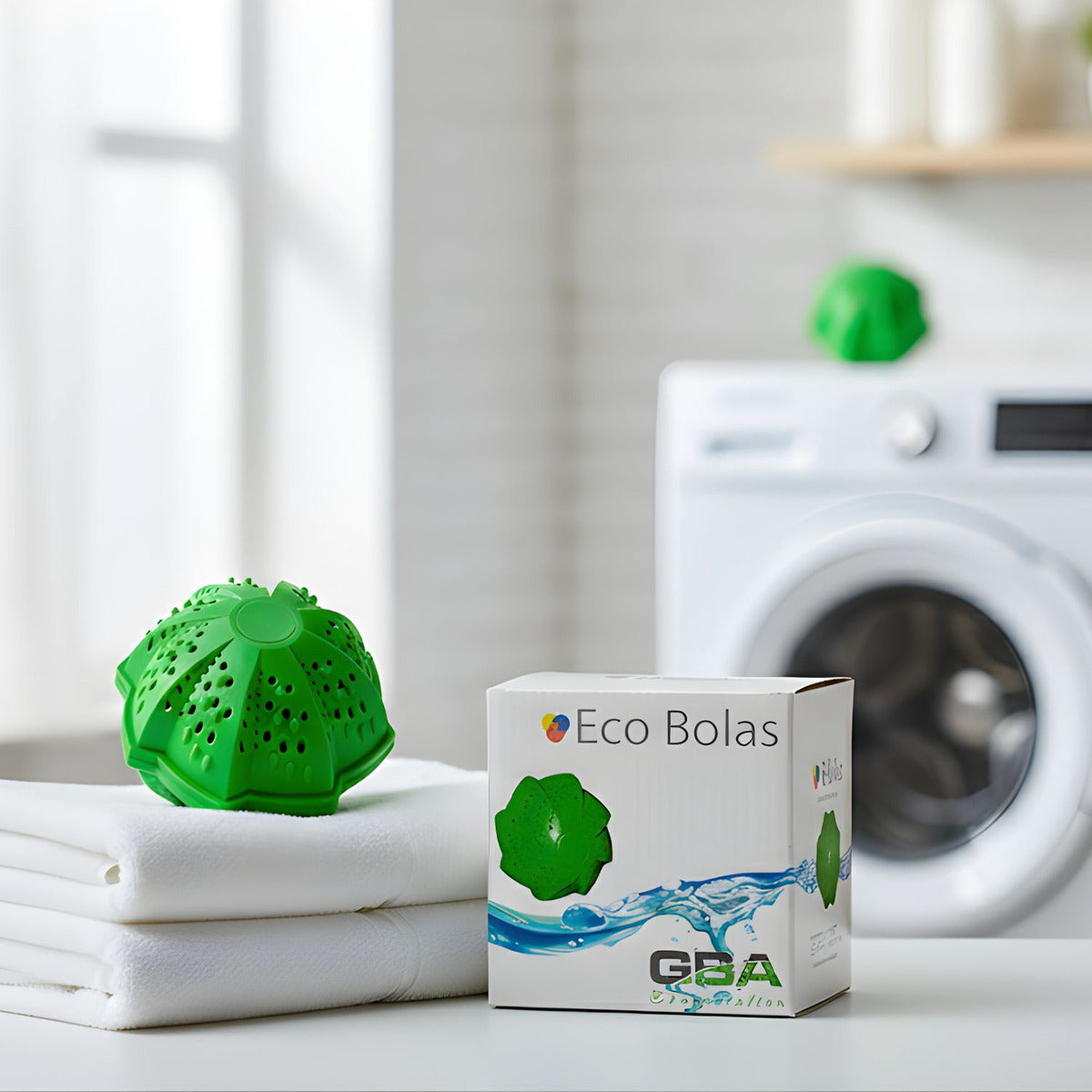 Bola Ecológica Para Lavadora Reutilizable Verde 1000 Usos