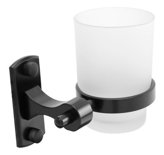 Portavasos Base Rectangular en Aluminio Color Negro