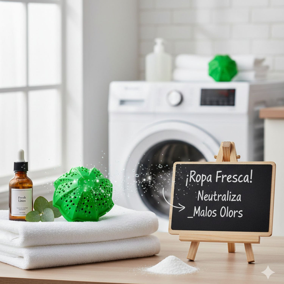Bola Ecológica Para Lavadora Reutilizable Verde 1000 Usos