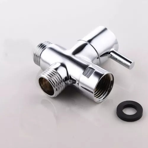 Practico Desviador De Bronce Tipo Registro Ducha Metalico