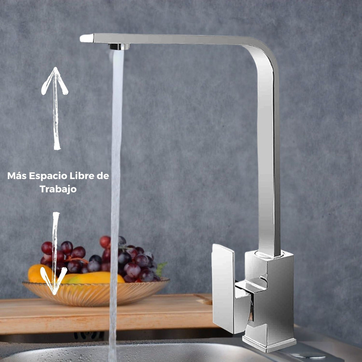 Grifer¡a Lavaplatos Monocontrol Tipo L Satinada Alta Calidad