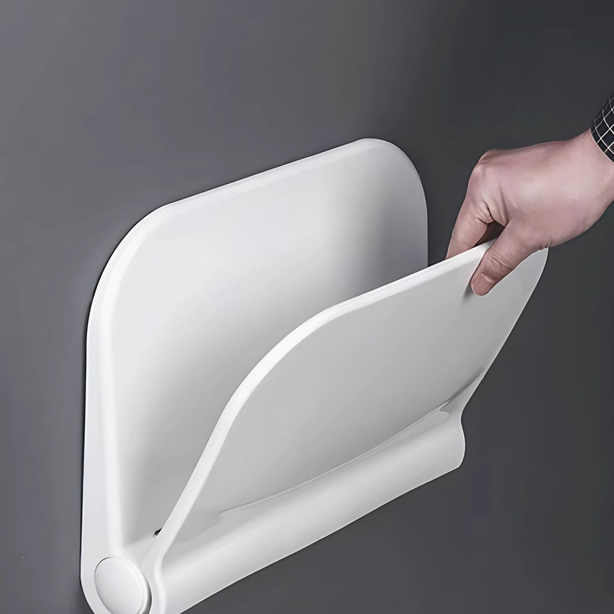 Silla Plegable para Baño -Ducha Blanco - Alta Resistencia 110 kg, Abatible
