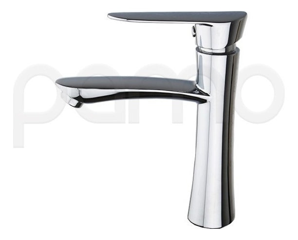 Llave Lavamanos Base Cilíndrico Curvo Manija Antioxidante