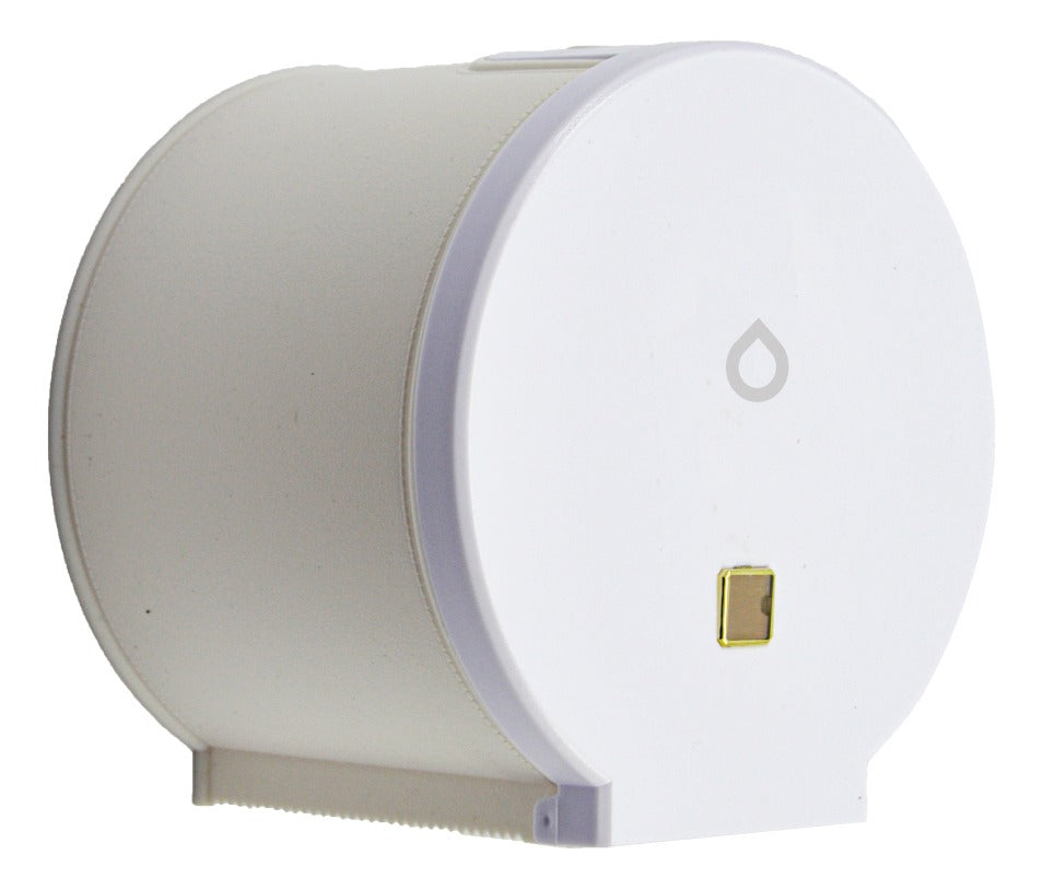 Dispensador de Papel Higi‚nico en ABS con Bot¢n Blanco