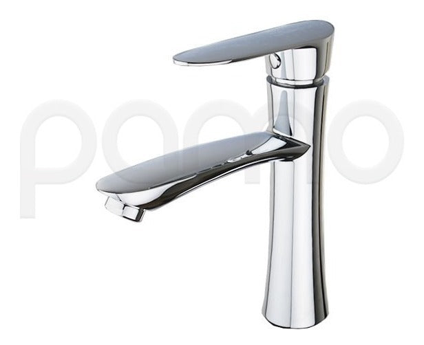 Llave Lavamanos Base Cilíndrico Curvo Manija Antioxidante