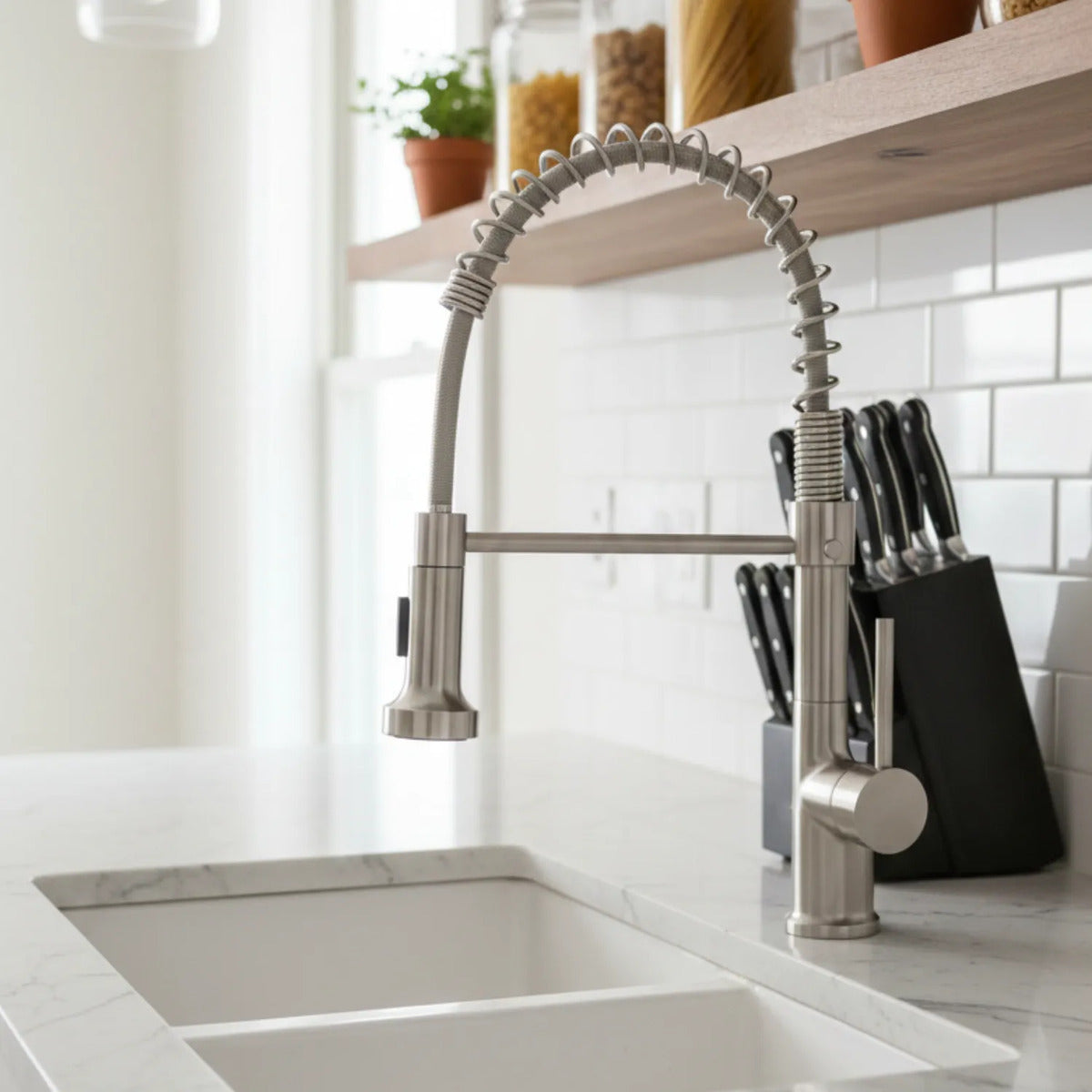 Grifo De Cocina Monocontrol Diseño Moderno Y Funcional