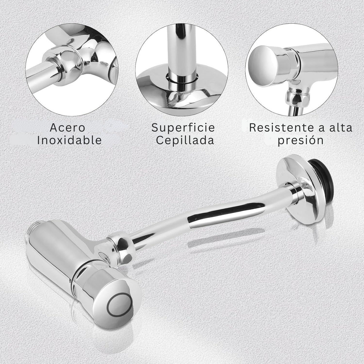 Grifería para Orinal de Push - Sistema de Cierre Automático - Cromada