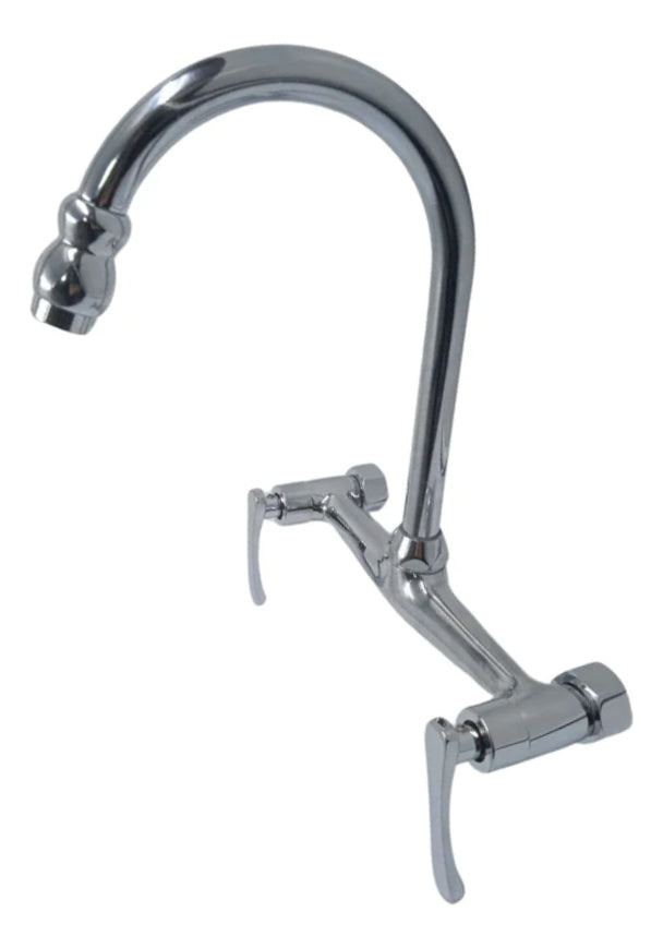 Grifer¡a Mezclador Lavaplatos de Pared con Manija Tipo Pala de Lujo