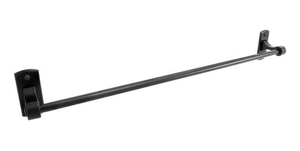 Toallero Barra de 60 cm - Base Rectangular en Aluminio Color Negro