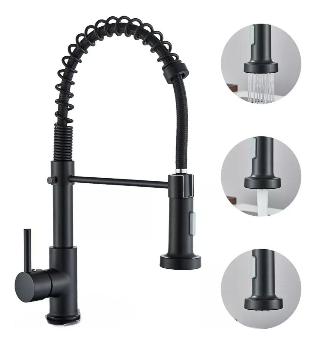 Monocontrol Lavaplatos Flexible Negro Mate