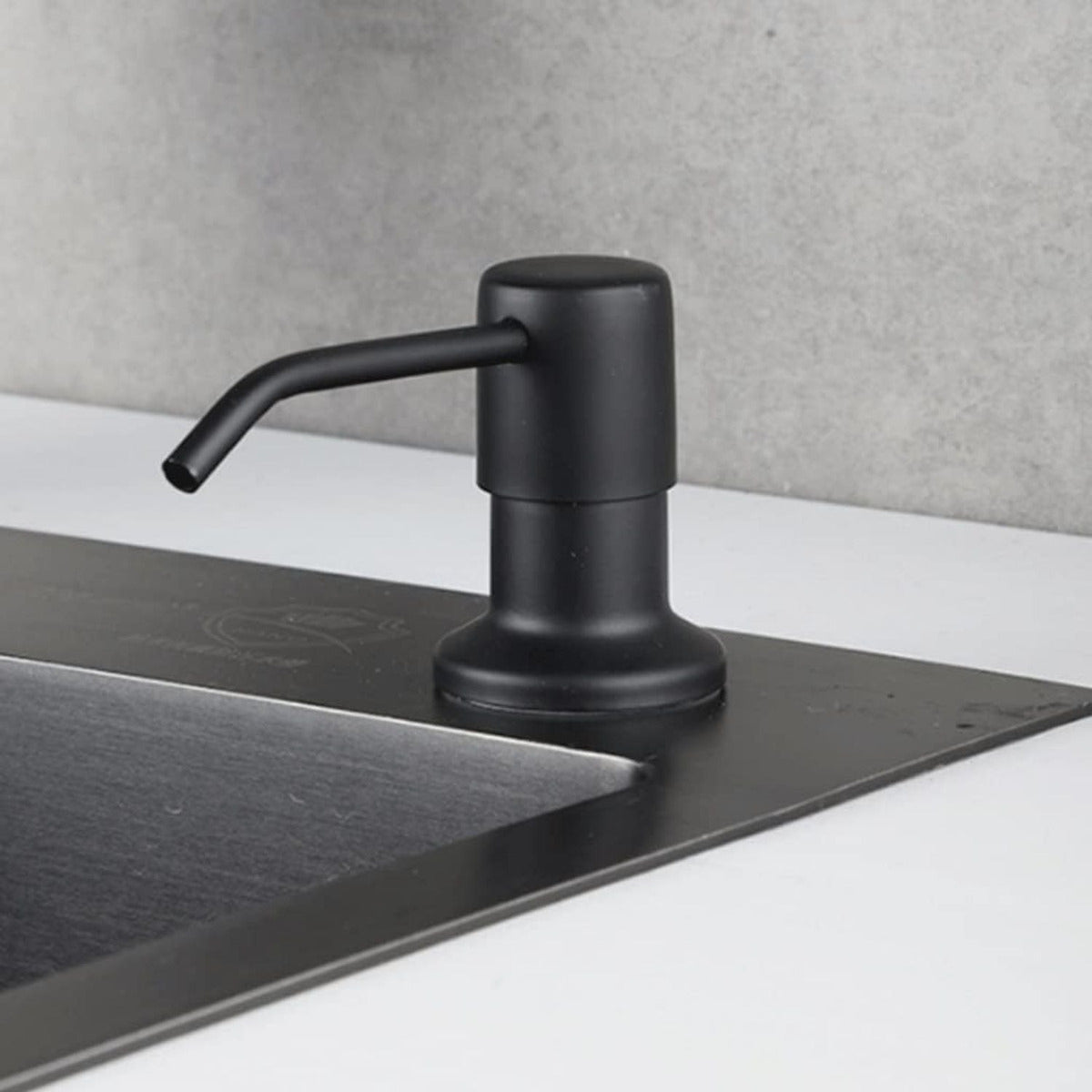 Dispensador Jab¢n Acero Inoxidable Negro Integrado Cocina